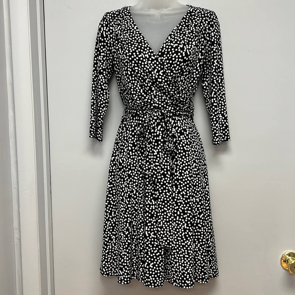 White House Black Market Polka Dot Mini Dress with Side Hip Pockets